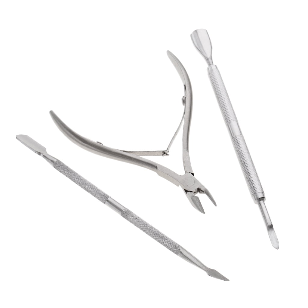Cuticle with 2x Cuticle Pusher Stainless Steel Cuticle Remover and