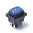 thumbnail image 3 of KAKOWELY Rocker Toggle On-Off-On 6 12V DC Car Boat Automobiles Waterproof LED Latching (Blue Light),1.65"X1.5"X1.1", 3 of 4