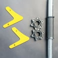 thumbnail image 2 of WRITWAA 2 Pcs Supports de Barre Muraux Design Simple en Plastique Jaune en Forme de V pour Usage à Domicile et au Bureau, 2 of 8