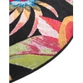 thumbnail image 5 of Unique Loom Outdoor Botanical Collection Area Rug - Floralis (4' 1" Round Multi/Black), 5 of 9