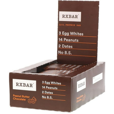 RXBAR Protein Bar Peanut Butter Chocolate 12 Bars 1.83 oz (52 g) Each Pack of 2