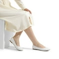 thumbnail image 2 of DREAM PAIRS Women's Round Toe Ballet Flats Slip On Comfortable Ballerina Walking Flats Shoes WHITE Size 7.5, 2 of 8