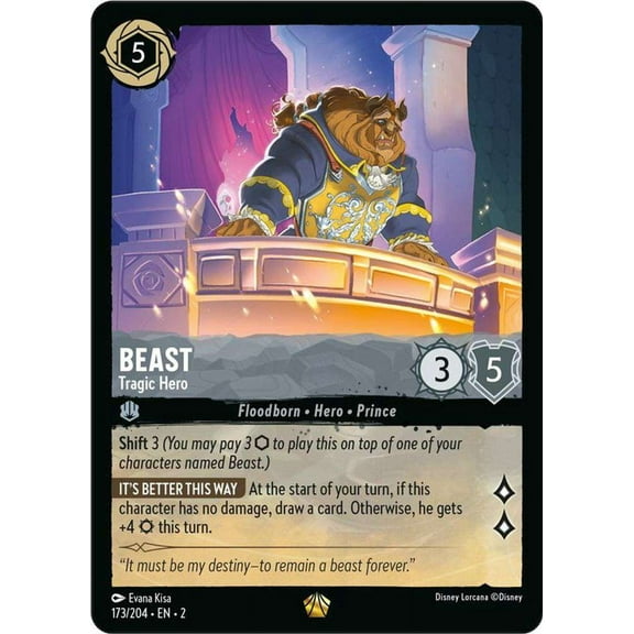 Disney Lorcana Rise of the Floodborn Legendary Beast - Tragic Hero #173 [FOIL]