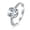 platinum, variant on 14K White Gold 1 Carat LAB GROWN DIAMOND Classic Side Stone Pave Set Cushion Cut Diamond Engagement Ring (D-E Color VS1-VS2 Clarity 0.75 Ct Center)