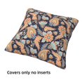 thumbnail image 3 of Throw Pillow Covers, Orange Flower Paisley Soft Square Pillow Cases with Invisible Zipper for Couch Bed Sofa, Farmhouse Fall Home Decor 18"x18", 3 of 7