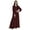 Maroon, variant on Bimba Abaya Islamic Prayer Dress With Hijab For Women'sFront Button PlacketMuslim Dress