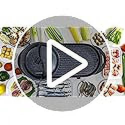 Liven Electric Grill With Hot Pot,Multifunctional Indoor Teppanyaki Grill/Korean BBQ/Shabu Shabu Hot Pot,Separate Temperature Control,3.6L Capacity for 2-10 People,SK-J6868