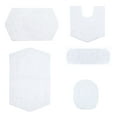 thumbnail image 5 of Home Weavers Waterford Collection 100% Cotton Non-Slip Bathroom Rug Set Machine Washable Bathroom Rug, Bath Rug, U Shaped Contour, Lid Cover, Toilet Tank Cover, White Color 5 Piece Bath rug set, 5 of 8
