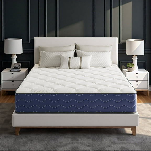 Babo Care Queen Mattress,12 Inch Hybrid Mattress,Memory Foam with Individually Pocket Springs,Firm Mattress in Box,CertiPUR-US,Anti-Static Fabric