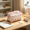 thumbnail image 4 of OCCOA Lace Floral Pen Bag Large Capacity Suitable for Outdoor Travel Handbag Makeup Bag Three-Dimensional Storage Pouch for Stationery Cosmetics, C, 4 of 6