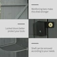 thumbnail image 4 of Grey Fir Wood Garden Shed With Three Shelves, Durable Outdoor Storage Solution, 4 of 7