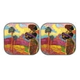 Ocsxa Beautiful African Woman Print Car Windshield Sun Shade, 2Piece