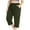 Army Green, variant on WEIee Capri Pants for Women Casual Summer Pocket Cropped Pants with Drawstring Solid Color Straight Leg Trendy Trousers Loose Fit Weekend Ladies Pants Army Green L