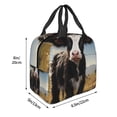 thumbnail image 3 of Easygdp Cute Prairie Cow Bolsa Térmica Premium - Tela Oxford Impermeable, Gran Capacidad, Bolsillo Frontal, Unisex para Trabajo, Escuela, Actividades al Aire Libre y Picnics, 3 of 8