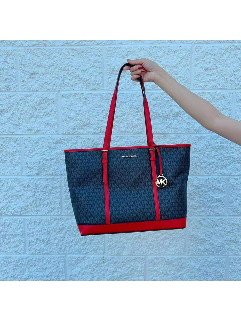 Michael Kors 35T0Gtvt3V Jet Set Travel Large Signature Pvc Top Zip