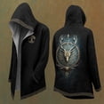 thumbnail image 5 of Kiijoy Boys Hooded Fantasy Jacket Winter Cardigan Long Coat, Black, 13-14 Years, 5 of 5