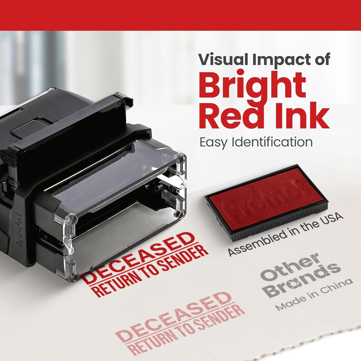 Promot Deceased Return to Sender - Self Inking Rubber Stamp