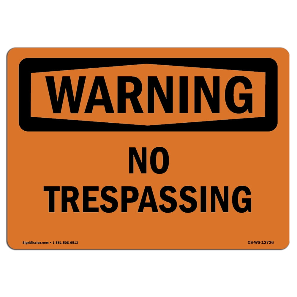 36x24 CGSignLab No Trespassing Basic Gray Premium Acrylic Sign