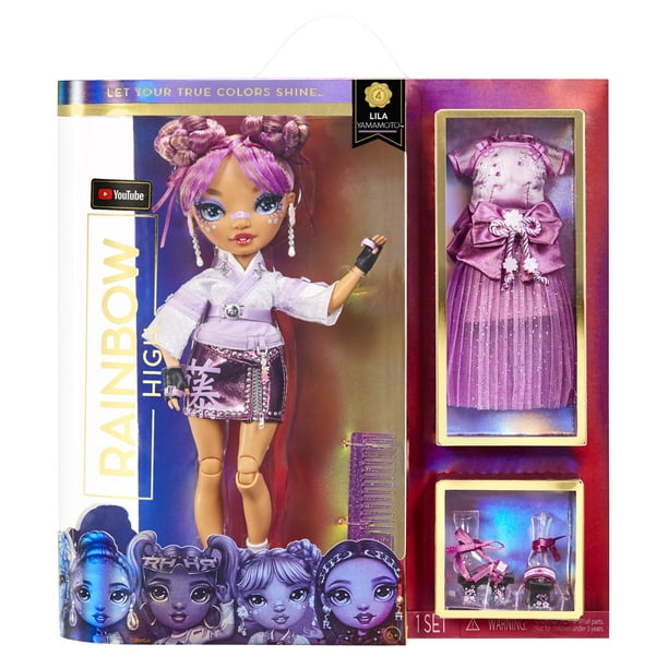 Rainbow High Lila Yamamoto- Mauve Purple Fashion Doll. 2 Designer ...