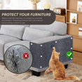 thumbnail image 3 of Alfombra de rascar para gatos de 78.7 x 15.8 pulgadas, alfombra autoadhesiva para gatos, protector de muebles para sofá, pared y puertas, protectores de arañazos duraderos para gatos, sofá y gatos de, 3 of 7