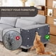 thumbnail image 3 of Alfombra de rascar para gatos de 78.7 x 15.8 pulgadas, alfombra autoadhesiva para gatos, protector de muebles para sofá, pared y puertas, protectores de arañazos duraderos para gatos, sofá y gatos de, 3 of 7