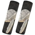 thumbnail image 2 of 2 Car Seat Belt Covers M Size 10*7.7 Inches Car Seat Belt Shoulder Pad Backpack Shoulder Pad Stroller Belt Cover Big Gray Turtle, 2 of 8