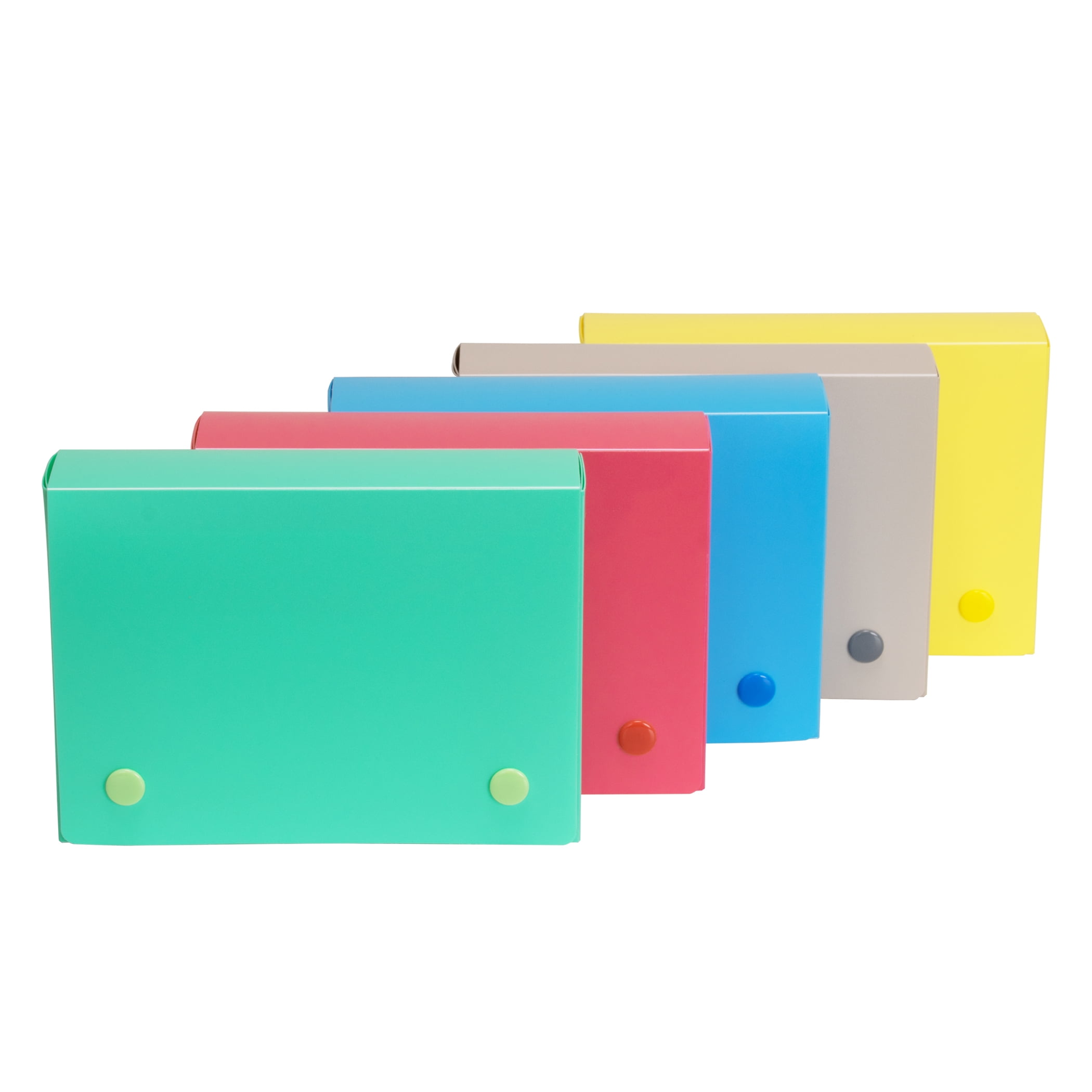 C-Line 4" x 6" Index Card Case, Assorted Tropic Tones, Pack of 12