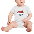thumbnail image 2 of Netherlands Flag Heart Love Funny Baby Bodysuit Boy Girl Clothes, 2 of 5