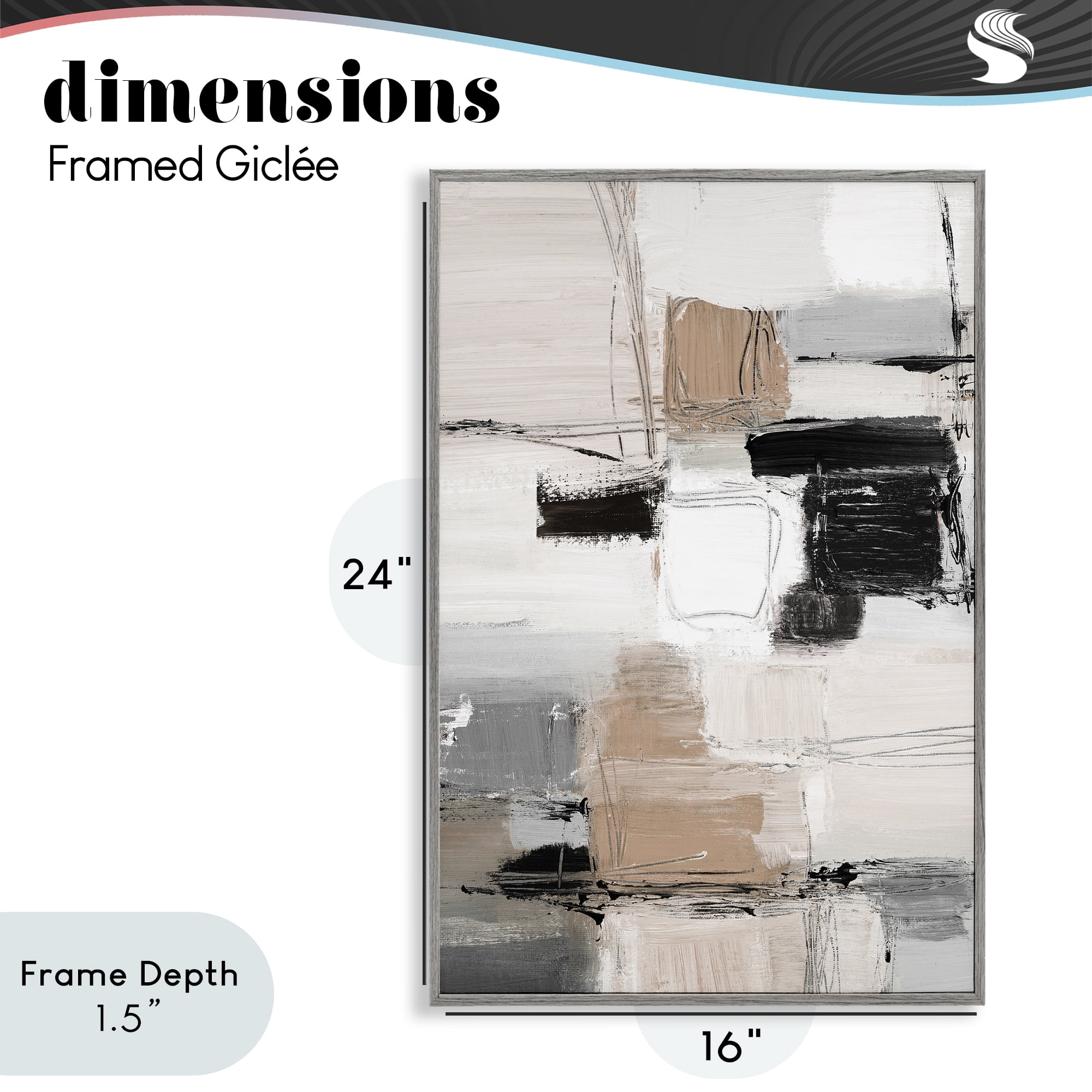 Stupell Industries Contemporary Neutral Variety Gray Framed Giclee Art, design by Lanie Loreth