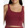 thumbnail image 3 of No Boundaries Seamless Scoop Cropped Tank and Flare Leggings Set, 2-Piece, Women’s, 3 of 4