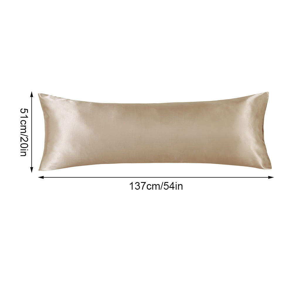 19 Momme 100% Silk 20 x 54, Taupe LilySilk Silk Body Pillowcase Long Zippered Body Pillow Cover