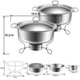 thumbnail image 3 of Catering Food Warmers, 6 Packs Buffet Chafer Set, 3 of 10