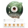 thumbnail image 6 of 15 Inch Round Placemats Set of 4, Dark Green Ocean Waves Non Slip Heat Insulation PP Table Mats, Summer Beach Coastal Abstract Washable Place Mats for Kitchen Dining Party Table Decor, 6 of 7