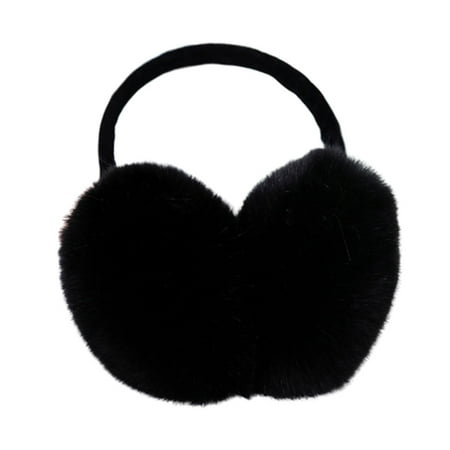 

TINKSKY Ear Muffs Winter Warm Ladies Earmuffs Plush Wool-like Wearing Earmuffs Winter Headband Earlap Music Headsets 3.5mm Jack (Black)