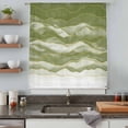 thumbnail image 5 of Sage Green Ombre Sheer Curtains 72 Inches Long, Modern Moire Abstract Art Luxury Light Filering Curtains, Breathable Simi Curtain Privacy Drapes for Living Room Bedroom Lightweight Window Treatment, 5 of 9