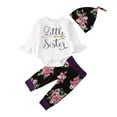 thumbnail image 1 of Matching Clothes Big Sister T-shirt Little Sister Romper+Long Pants Outfits, 1 of 4