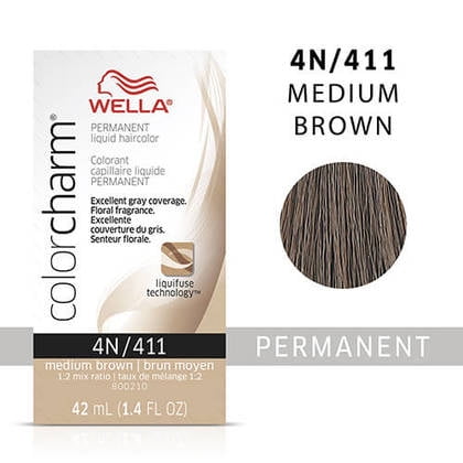 Wella Color Charm Permanent Liquid Hair Toner [4N MEDIUM BROWN]  Oz *  BEAUTY TALK LA* 