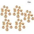 thumbnail image 2 of Fsqjgq 50pcs Large Hole Wooden Beads for Crafts Vintage Round Natural Wood Bead 20mm Loose Spacer Beads for Macrame Rosary Necklace Bracelet Hair DIY Craft Handmade Decor, 2 of 7