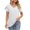 White, variant on Spring Savings Zeceouar Plus Size Summer Tops for Women Tops Dressy Casual Tunic Tops To Wear With Leggings Womens Casual Solid Color V Neck Short Sleeve Tops Loose Blouses