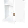 thumbnail image 4 of Wooden Cabinets, Toilet Paper Cabinet, Small Bathroom Corner Floor Cabinet with Doors and Shelves, Thin Storage Bathroom Organizer for Paper Shampoo, White, White Living Room Cabinets, 4 of 8