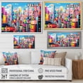 thumbnail image 4 of Designart "Tokyo Popart Colorful City painting III" Tokyo Floater Framed Wall Art Print, 4 of 7