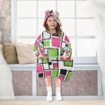thumbnail image 7 of FORMRS Wearable Blanket Hoodie with Sleeves for Kids Cozy Flannel Sweatshirt, Abstract Geometric, 7 of 7