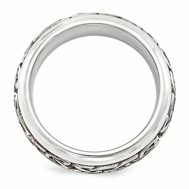 Edward Mirell Bande en Titane et Acier Inoxydable Moulée 9mm Taille 8
