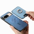 thumbnail image 6 of Allytech Google Pixel 8 Case, Detachable Magnetic Wallet Case with Card Holder & Ring Stand, Support Car Mount, Premium PU Leather Shockproof Durable Protective Slim Case Cover - Blue, 6 of 7