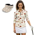 thumbnail image 2 of Garronmavis Horse Racing Rose Women's Golf Shirt and Sun Visor Hat Set Lightweight 3/4 Sleeve Golf Shirts Adjustable Fashion Baseball Golf Cap Suitable for Hot Weather Machine Washable, 2 of 7