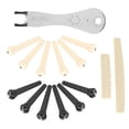 thumbnail image 3 of Guitar Bridge Pin Set With Saddle, Easy To Change Exquisite Workmanship Lightweight And Portable Bridge Pin Kit With Puller  For Most Acoustic Guitars, 3 of 8
