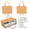 thumbnail image 2 of Large Capacity Tote Bag,Brown Mushroom Leaf Orange Pattern Handbag Fashion Luxury Tote Bag,15.7"x13"x 5.1" Inches,Laptop Compatible, 2 of 6