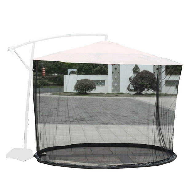 Patio Umbrella Netting Polyester Outdoor Table Cover Net Screen with