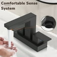 thumbnail image 4 of KINGTACK Bathroom Faucets, 4 Inch Matte Black Bathroom Faucets for Sink 3 Hole, 2 Handle Bathroom Sink Faucets with Pop-up Drain and Supply Lines, 4 of 10