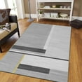 thumbnail image 4 of Minimalist Modern Gray Area Rugs, 4x5 Retro Accent Aesthetics Entryway Rug Short Pile Non-Slip Soft Washable Indoor Thin Floor Carpet for Living Room Bedroom, 4 of 6